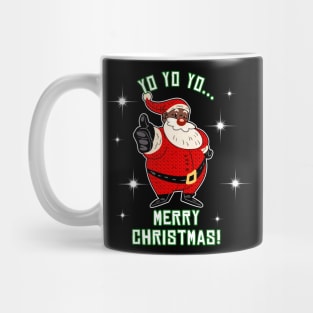 Jolly Black Santa Claus Shirt Fun African American Christmas Mug